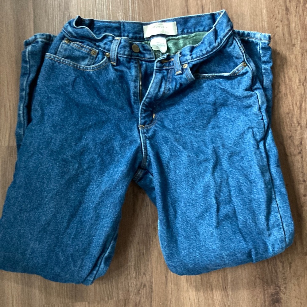 L.L. bean flannel lined denim jeans